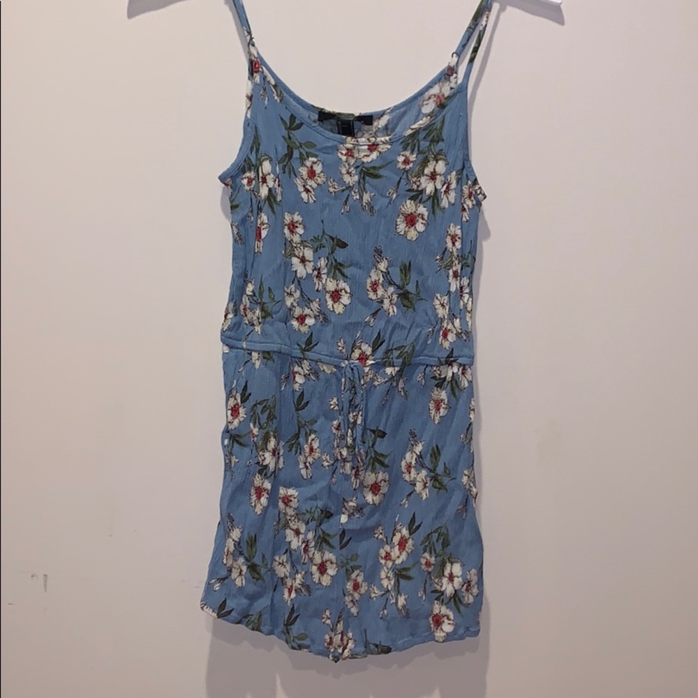 Light Blue Flowery Romper